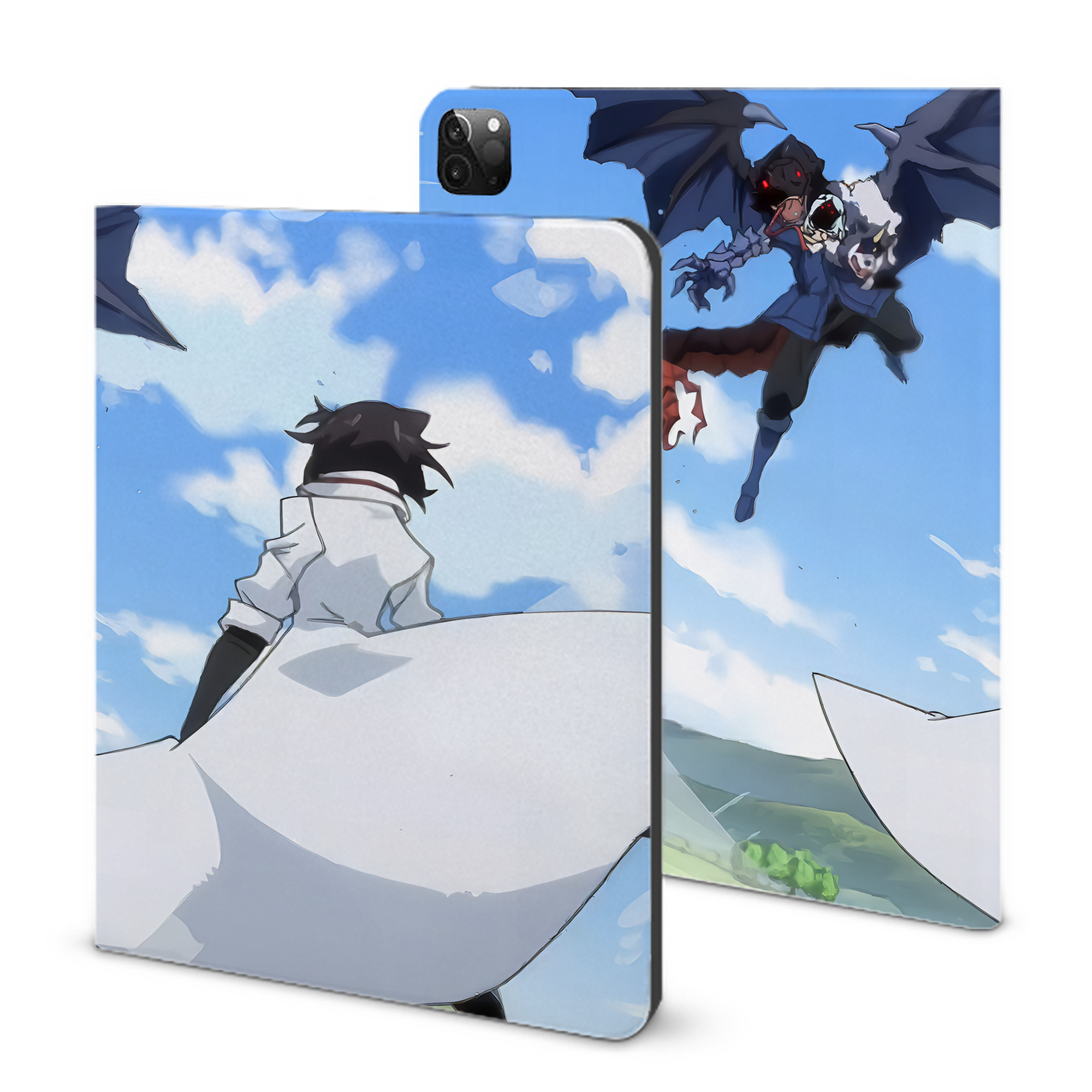 （画像用） 転スラ Regarding Reincarnated to Slime IPadケース ペンホルダー付き ブックスタイルデザイン